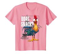 Disney Moana Hei Hei Boat Snack? T-Shirt, Youth, Pink, Medium