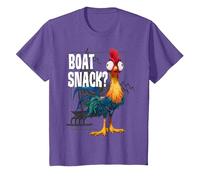Disney Moana Hei Hei Boat Snack? T-Shirt, Youth, Purple Heather, X-Small