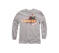 Moana I'm In Charge Long Sleeve T-Shirt, Athletic Heather Disney Light Grey S