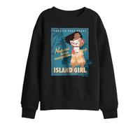 Disney Moana Island Girl Kids Sweatshirt, Black, 12-13