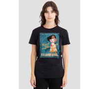 Disney Moana Island Girl T-Shirt, Black Black S