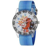 Disney Moana Kids' Plastic Time Teacher Analog Quartz Nylon Strap Watch, Blue, Classic