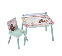 Disney Moana Kids Table And Chair Set - Activity Table For Toddlers With Lift-Up Tabletop, Chalkboard And Nylon Storage Space
