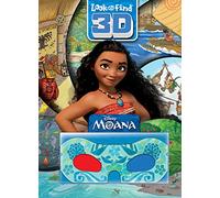 Disney Moana 3D Look and Find Activity Book! 3D Glasses Included! - PI Kids