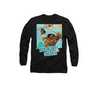 Disney Moana Maui Moana Aventures in Oceania Long Sleeve T-Shirt, Black | Size: Medium Disney Black M