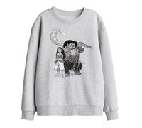 Disney Moana Maui Moana Sketch Kids Sweatshirt, Athletic Heather, 12-13