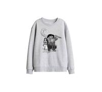 Disney Moana Maui Moana Sketch Kids Sweatshirt, Athletic Heather in Light Grey | Size: 9-11 Years Disney Light Grey 9-11 Years
