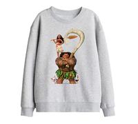 Disney Moana Maui Moana Stacked Kids Sweatshirt, Athletic Heather, 5-6