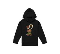 Disney Moana Maui Moana Stacked Youth Kids Pull-Over Hoodie, Black | Size: 7-8 Years Disney Black 7-8 Years