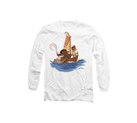 Disney Moana Maui Moana Voyage Long Sleeve T-Shirt, White | Size: Medium Disney White M