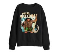 Disney Moana Maui You'Re Welcome Kids Sweatshirt, Black, 5-6