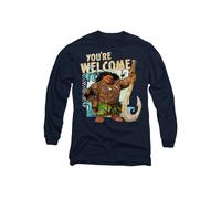 Disney Moana Maui You're Welcome Long Sleeve T-Shirt, Navy | Size: Large Disney Navy L