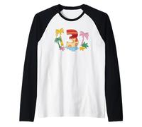 Disney Moana Numbers "3" Third 3rd Birthday Party Gift Raglan Baseball Tee