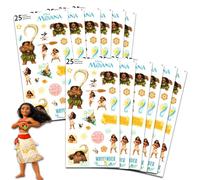 Disney Moana Party Favors for Boys & Girls Bundle ~ 12 Pack Moana Sticker Sheets for Kids Birthday Party Goodie Bags | Moana Party Supplies Set