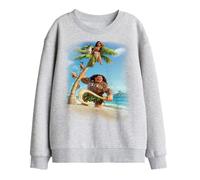 Disney Moana Poster Kids Sweatshirt, Athletic Heather, 12-13