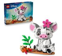 LEGO | Disney Moana Pua Figure - Toy Pig w/Flower, Crab and Raft Stand for Kids' Bedroom Decor - Birthday Gift for 9+ Year Old Girls & Movie Fans - 43292