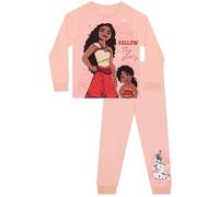 Disney Moana Pyjamas | Glitter Girls Pyjamas | Girls’ Pyjama Sets | Moana 2 Merchandise | Orange 6-7 Years