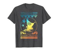 Disney Moana Rainbow Follow The Stars Quote T-Shirt, Men, Dark Heather Grey, Medium