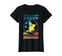 Disney Moana Rainbow Follow The Stars Quote T-Shirt, Women, Black, Large
