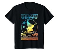 Disney Moana Rainbow Follow The Stars Quote T-Shirt, Youth, Black, Medium