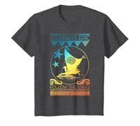 Disney Moana Rainbow Follow The Stars Quote T-Shirt, Youth, Dark Heather Grey, Medium