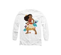Disney Moana Ready for Adventure Long Sleeve T-Shirt, White | Size: Small Disney White S