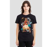 Disney Women's Moana Ready for Adventure T-Shirt, Black | Size: Medium Disney Black M