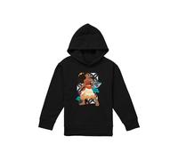 Disney Moana Ready For Adventure Youth Kids Pull-Over Hoodie, Black | Size: 9-11 Years Disney Black 9-11 Years