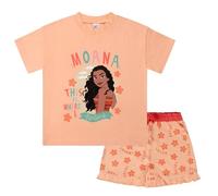 Disney Moana Short Sleeve Girls 100% Cotton Short Pyjama Set - 2-3 Years: 98cm Pink