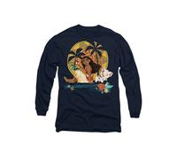 Disney Moana Sitting Sunset Long Sleeve T-Shirt, Navy | Size: Medium Disney Navy M