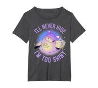 Disney Moana Tamatoa I'll Never Hide I'm Too Shiny Portrait T-Shirt, Women's Plus, Dark Heather Grey, 6X