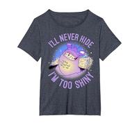 Disney Moana Tamatoa I'll Never Hide I'm Too Shiny Portrait T-Shirt, Women's Plus, Heather Blue, 3X