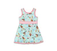 Disney Moana Toddler Girls Fit and Flare Ultra Soft Dress (4T, Blue)