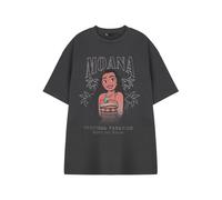 Disney Moana Women's Dark Grey Graphic Tee | Crew Neck Short Sleeve T-Shirt Featuring 'Moana, Tropical Paradise, Born to Voyage' | Casual Movie Themed Apparel
