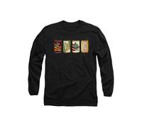 Disney Monsters At Work Drooler Cooler, Mountain Goo, Blort Sodas Long Sleeve T-Shirt, Black Black