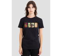 Disney Women's Monsters At Work Drooler Cooler, Mountain Goo, Blort Sodas T-Shirt, Black | Size: 2XL Disney Black 2XL