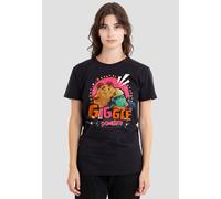 Disney Women's Monsters At Work Giggle Powered With Val & Cutter T-Shirt, Black | Size: XL Disney Black XL