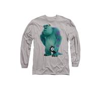 Disney Monsters at Work James P. Sullivan, AKA Sulley Long Sleeve T-Shirt, Athletic Heather in Light Grey | Size: XL Disney Light Grey XL