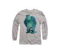 Disney Monsters at Work James P. Sullivan, AKA Sulley Long Sleeve T-Shirt, Athletic Heather in Light Grey | Size: Large Disney Light Grey L