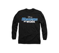 Disney Monsters At Work Logo Dark Long Sleeve T-Shirt, Black | Size: Medium Disney Black M