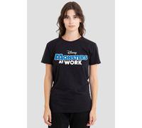 Disney Monsters At Work Logo Dark T-Shirt, Black Black XL
