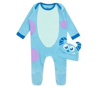 Disney Monsters Inc Baby Newborn Sleepsuit With Hat | Sulley Costume Monsters Inc Baby Grow | Ages 0 to 18 Months