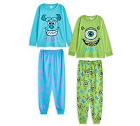 Disney Monsters Inc Boys Multicoloured Sully & Mike Multi-Pack of 2 Long Sleeve Long Leg Pyjama Set - 6-7 Years