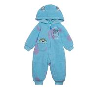 Disney Monsters Inc. Mike Sully Newborn Baby Boys Cozy Sherpa Zip Up Cosplay Coverall Blue/Sulley 3-6 Months