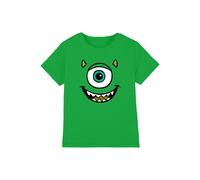 Disney Monsters Inc Mike Wazowski Face Kids T-Shirt, Kelly Green in Bright Green | Size: 7-8 Years Disney Bright Green 7-8 Years