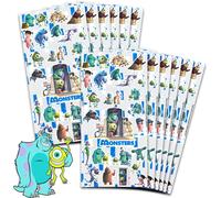 Disney Monsters Inc Party Favors for Boys & Girls Bundle ~ 12 Pack Monsters Inc Sticker Sheets for Kids Birthday Party Goodie Bags | Monsters Inc Party Supplies Set