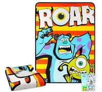 Disney Monsters Inc Throw Blanket Set - Bundle Throw, Stickers, More for Boys & Girls | Monsters Inc Plush Raschel Blanket Size 46" x 60"
