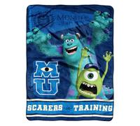 Northwest Micro Raschel Throw Blanket Disney Monsters Inc University Scarers in Training 46"x60"