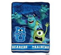 Disney Monsters Inc University Scarers in Training Micro Raschel Throw Blanket 46"x60" (116cm x 152cm)