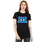 Disney Women's Monsters University Monster M Cotton Boyfriend T-Shirt in Black | Size: Small Disney Black S